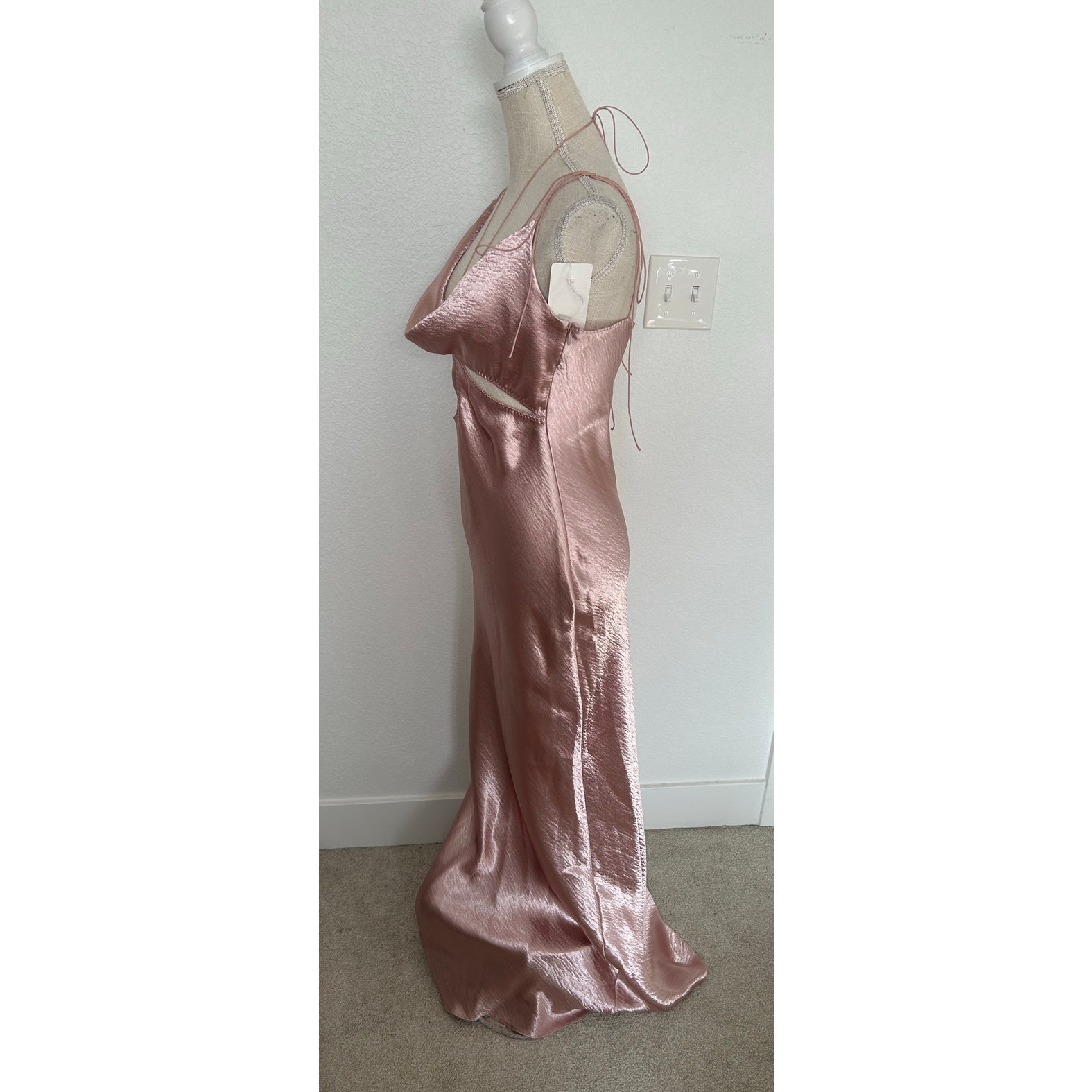Anna October Women's Hilary Pink Maxi Liquid Dress - M — image 4 of 8